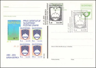 10 LET ZNAMK POŠTE SLOVENIJE